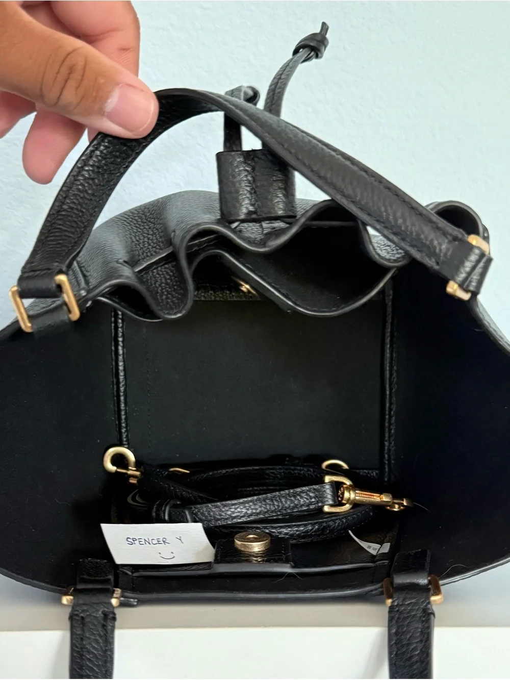 Tory Burch black pebbled
